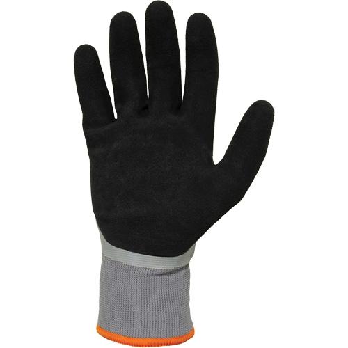 ProFlex 7501 Coated Waterproof Winter Work Gloves - Small, Medium, Large, X-Large, 2X-Large, 10/15, Polyester, Nitrile/Latex, Dipped Palm/Full Dip, Fleece/Acrylic, Black & Grey, Knit, EN 388 Level 2 - Image 2