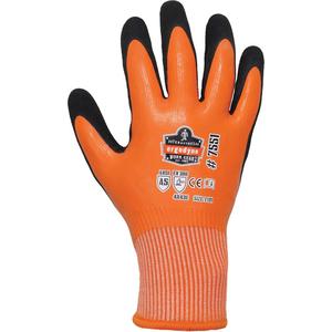 ProFlex 7551 Coated Cut-Resistant Winter Work Gloves - Small, Medium, Large, X-Large, 2X-Large, 13/10, HPPE, Nitrile/Rubber Latex, Dipped Palm/Full Dip, ASTM ANSI Level A5/EN 388 Level E, EN 388 Level 4