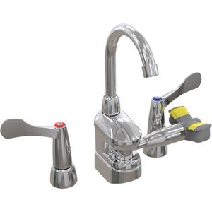 Swing-Activated Faucet/Eyewash with Wristblade Faucet Valves - Sink Mount, None