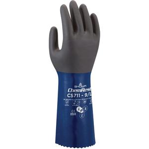 CS710 Chemical-Resistant Gloves - 9, 7, 8, 10, 11, 14", Polyester, Unlined, EN 374:2016-1 Type A/EN 374:2016-5, AJKLMNOPT, Nitrile
