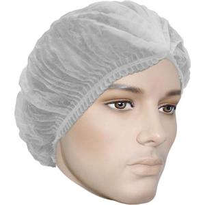 Cova-Cap Pleated Bouffant Cap - Polypropylene, 21", 24", White