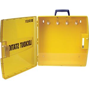 Ready Access Lockout Station - Not Included, None, 40, Yellow, Polypropylene, Portable, Wall Mounted