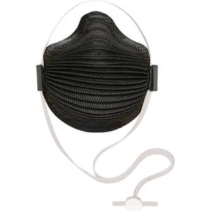 M Series Airwave Disposable Respirator with Nose Flange - Medium/Large, Cup, Without, N95, Black
