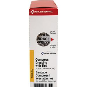 SmartCompliance® Refill Compress Pressure Bandage with Ties - 4", 4", Class 1
