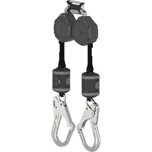 V-Shock® Non-Leading Edge Personal Fall Limiter - 6', 2, Web, Stationary, Twin Link Carabiner, Steel, Snap Hook, Aluminum, SRL, AL36CL-C