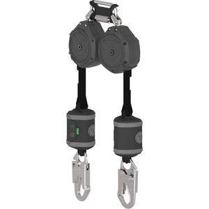 V-Shock® Non-Leading Edge Personal Fall Limiter - 6', 2, Web, Stationary, Twin Link Carabiner, Steel, Snap Hook, Steel, SRL, 36C-C