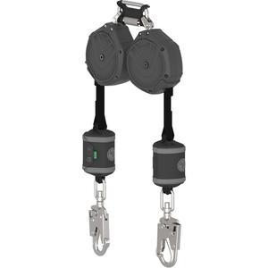 V-Shock® Non-Leading Edge Personal Fall Limiter - 8', 2, Web, Swivel, Twin Link Carabiner, Steel, Snap Hook, Steel, SRL