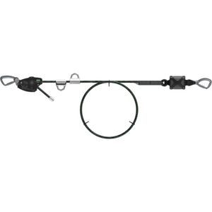 100' Rope Temporary Horizontal Lifeline - Kernmantle, 2, 130-310 lbs. (59-141 kg), Tear Webbing with (UHMWPE) Back Up Strap, 19.03 lbs. (8.63 kg)