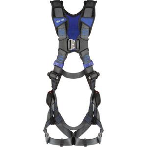 ExoFit™ X300 Comfort X-Style Safety Harness - Fall Arrest, A, 420 lbs., Small/X-Small, Medium/Large, X-Large/2X-Large, Back, Quick-Connect, Quick-Connect, Grey, Aluminum, Aluminum Alloy/Zinc Plated Steel
