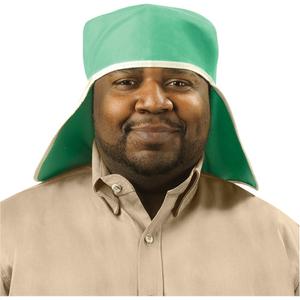 Weldlite™ Welding Cap With Neck Drape - One Size, Green, 100% Flame Retardant Cotton, 9 oz/yd², ASTM D6413-10