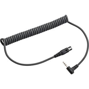 Peltor™ FLX2 Cable with Stereo Connector - Coiled Polyurethane, Black, CE Approved, Hytera, ICOM, Kenwood, Motorola