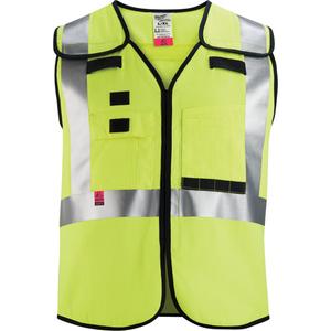 Breakaway Mesh Safety Vest - Black/High Visibility Lime-Yellow, Silver, Small/Medium, Large/X-Large, 2X-Large/3X-Large, 4X-Large/5X-Large, Meets/Exceeds CSA Z96 Class 2 - Level FR