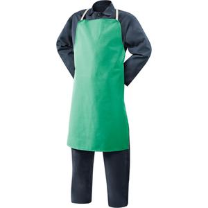 Weldlite™ Fire-Resistant Cotton Apron - Bib, 36", Green, 24"