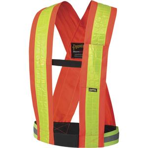 5593 Safety Sash - High Visibility Orange, Yellow, One Size, None