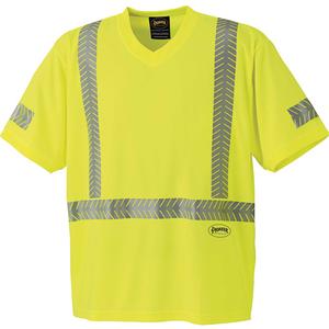 6901 Ultra-Cool Ultra-Breathable Safety T-Shirt - High Visibility Lime-Yellow, Silver, X-Small, Small, Medium, Large, X-Large, 2X-Large, 3X-Large, 4X-Large, Meets/Exceeds CSA Z96 Class 2 - Level 2