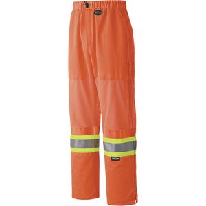 6001P Traffic Safety Pants - High Visibility Orange, Silver/Yellow, Small, X-Small, Medium, Large, X-Large, 2X-Large, 3X-Large, 4X-Large, Polyester