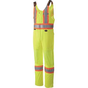 6000 Safety Overalls - High Visibility Lime-Yellow, Silver/Orange, X-Small, Small, Medium, Large, X-Large, 2X-Large, 3X-Large, 4X-Large, Polyester, ANSI/ISEA 107-2020 Class E Supplemental Type