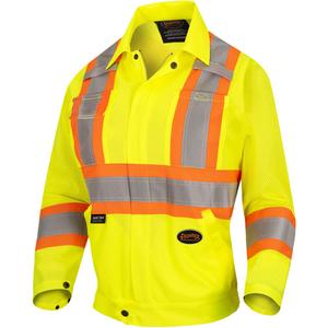 5999JW Women's Traffic Safety Jacket - High Visibility Lime-Yellow, Silver/Orange, X-Small, Small, Medium, Large, X-Large, 2X-Large, 3X-Large, Polyester, Meets/Exceeds CSA Z96 Class 2 - Level 2