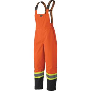 5404 300D Trilobal Ripstop Waterproof Bib Pants - Black/High Visibility Orange, Silver/Yellow, Small, Medium, Large, X-Large, 2X-Large, 3X-Large, 4X-Large, Polyester, ANSI/ISEA 107-2020 Class E Supplemental Type