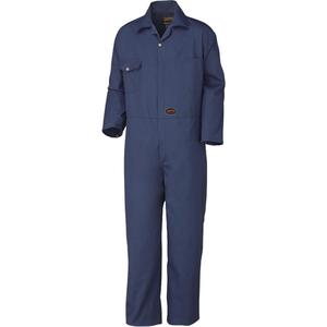 515T Coveralls with Zipper - Poly-Cotton, 40, 42, 44, 46, 48, 50, 52, 54, 56, 58, 60, Navy Blue, Men's