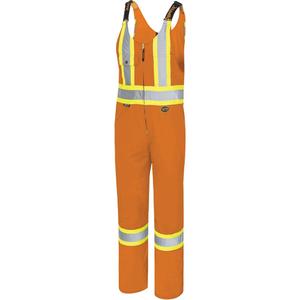 6617T Overalls - High Visibility Orange, Silver/Yellow, 40, 42, 44, 46, 48, 50, 52, 54, 56, 58, 60, Polyester