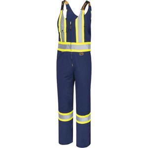 6615T Overalls - Navy Blue, Silver/Yellow, 40 (Tall), 42 (Tall), 44 (Tall), 46 (Tall), 52 (Tall), 54 (Tall), 56 (Tall), 58 (Tall), 60 (Tall), Poly-Cotton