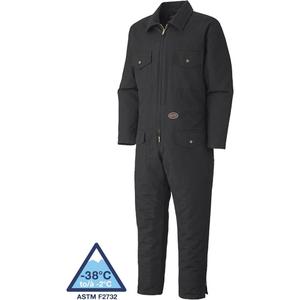 520A Quilted Duck Coveralls - Canvas/Cotton, 2X-Large, Small, Medium, Large, X-Large, 3X-Large, 4X-Large, Black, Men's, CSA Z96-22 Class 3 Level 2, CSA Z96-22 Class 1 Level 2