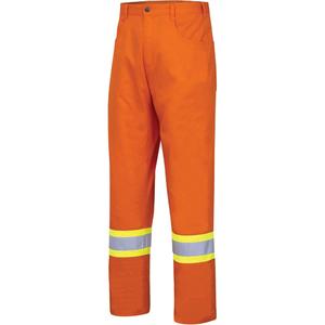 4461 Ultra-Cool Safety Pants - High Visibility Orange, Silver/Yellow, 30, 32, 34, 36, 30, Cotton