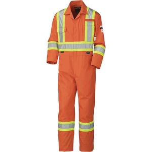 5551 Flame-Gard® FR/Arc-Rated Coverall - 36, 38, 40, 42, 44, 46, 48, 50, 52, 54, 56, 58, 60, High Visibility Orange, 9.1 cal/cm², ASTM F1506, 2