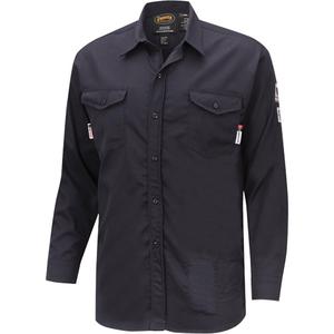 7742 FR-Tech® Flame-Resistant Safety Shirt - Small, Medium, Large, X-Large, 2X-Large, 3X-Large, 4X-Large, Navy Blue, 10 cal/cm², NFPA 70E/ASTM F1506/NFPA 2112, 2