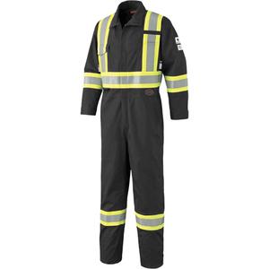 7702BKT FR-Tech® Arc-Rated Coverall - 40 (Tall), 42 (Tall), 44 (Tall), 46 (Tall), 48 (Tall), 50 (Tall), 52 (Tall), 54 (Tall), 56 (Tall), 58 (Tall), 60 (Tall), 62 (Tall), 64 (Tall), 66 (Tall), Black, 10 cal/cm²