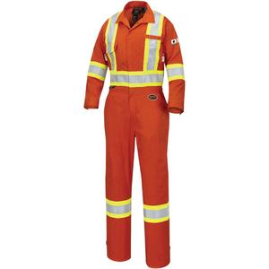 7702W FR-Tech® Women's FR/Arc-Rated Coveralls - X-Small, Small, Medium, Large, X-Large, 2X-Large, 3X-Large, High Visibility Orange, 10 cal/cm², ASTM F1506, 2, 60 Days