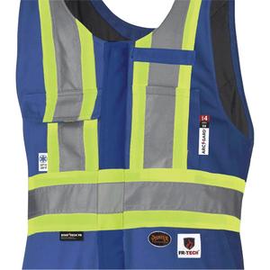 5524A Flame-Resistant Quilted Safety Overalls - Small, 3X-Large, 4X-Large, 5X-Large, Royal Blue, 58 cal/cm², ASTM F1506, 4