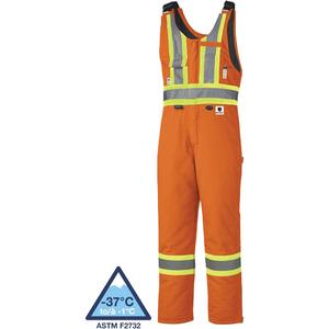 5534A Flame-Resistant Quilted Safety Overalls - Small, Medium, Large, X-Large, 2X-Large, 3X-Large, 4X-Large, Orange, 58 cal/cm², ASTM F1506, 4