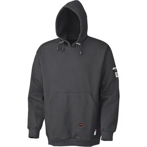 335 Flame-Resistant Pullover Hoodie - Cotton, X-Small, Small, Medium, 3X-Large, 4X-Large, 5X-Large, 6X-Large, 7X-Large, Black, Men's, 22 cal/cm², ASTM F1506/ASTM F1959/CE 0120/NFPA 2112/NFPA 70E, 2, CGSB 155.20-2017 & CSA Z462-2021
