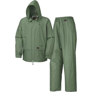 583 Rain Suit - Polyester/PVC, Small, Medium, Large, X-Large, 2X-Large, 3X-Large, 4X-Large, Green