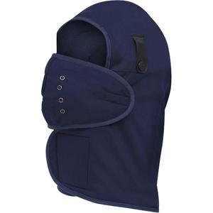 565N Long-Necked Hardhat Liner - Poly-Cotton, Fleece, Navy Blue, One Size