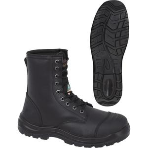 1027 Black 8" Work Boots - Leather, 7, 10, 10-1/2, 11, 12, 13, 14, 8, 8-1/2, 9, 9-1/2, Steel, Plain, Metal, Meets/Exceeds CSA Green Triangle/Meets/Exceeds CSA Omega, Permeable
