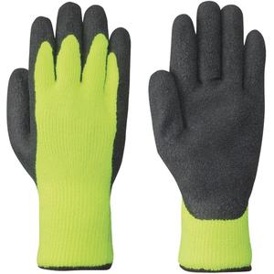 5322 High-Visibility Seamless Knit Gloves - Medium, Large, X-Large, Latex, Dipped Palm