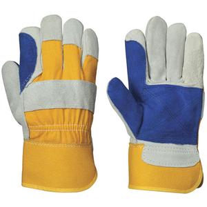 545 Fitter's Gloves - One Size, Split Cowhide, Elastic, Rubberized