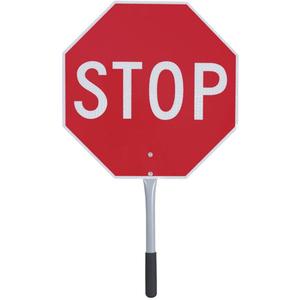 456 Traffic Stop/Slow Paddle - Aluminum, 18", 18", English, Traffic