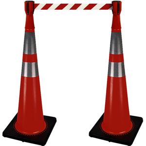 2308 Traffic Cone Topper with 10' Barricade Tape