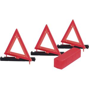 373 Safety Warning Triangles - Red/Orange, (3) Safety Warning Triangles, (1) Carrying Case