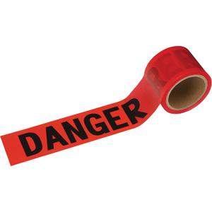 388 Danger Tape - 1.5 mils, 200', 3", Black on Red, Bilingual