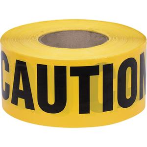 387 Caution Tape - 1.5 mils, 1000', 3", Black on Yellow, English