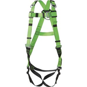 FBH-10000E Contractor Series Safety Harness - Fall Arrest, AE, 400 lbs., Universal, Back - Shoulder, Pass-Through/Mating, Pass-Through/Mating, OSHA, CSA Z259.10 and ANSI Z359.11, High-Visibility Green