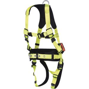 FBH-70110A PeakPro Plus Series Safety Harness with Trauma Strap - Fall Arrest, A, 2X-Large, Back, Pass-Through/Mating, Tongue Buckle, CSA Z259.10