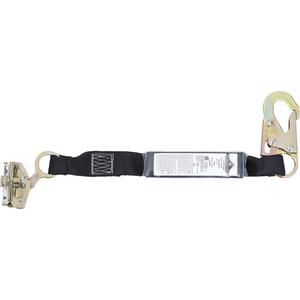 SA-3206-2 Shock Absorbing Lanyard - 2', Meets/Exceeds CSA-Z259.11, 100 lbs., 254 lbs., Snap Hook, Snap Hook, Polyester, Pack, 1, 900 lbs. (4 kN), (1) ADP Rope Grab