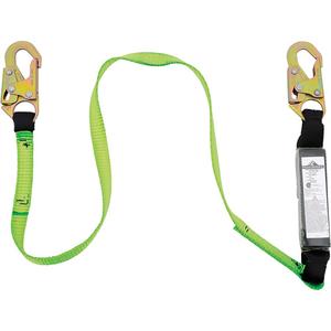 SA-5400-6 Shock Absorbing Lanyard - 6', Meets/Exceeds CSA-Z259.11, 110 lbs., 220 lbs., Snap Hook, Snap Hook, Polyester, Pack, 1, 4' at 220 lbs., 6'