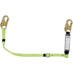 SA-5400-6A Adjustable Shock Absorbing Lanyard - 6', Meets/Exceeds CSA-Z259.11, 110 lbs., 220 lbs., Snap Hook, Snap Hook, Polyester, Pack, 1, 4' at 220 lbs., 6', 900 lbs. (4 kN)